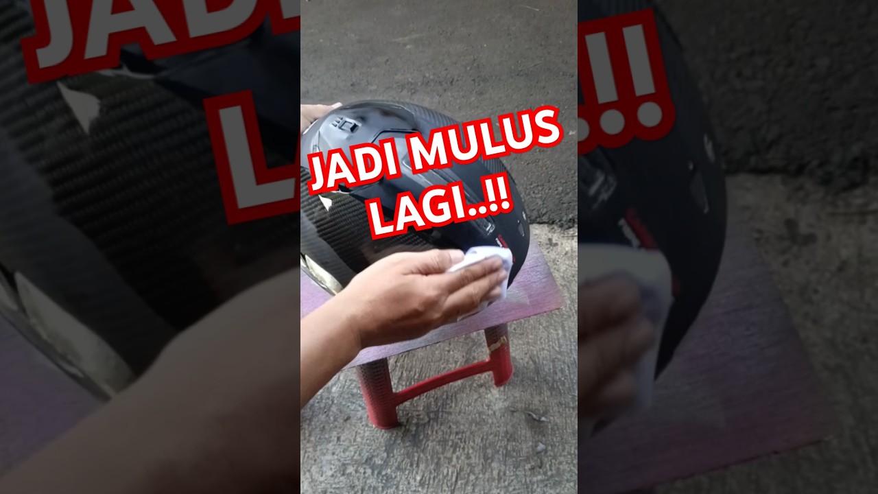 Pakai clearcoat ini helm karbon lecet  jadi mulus lagi..!!