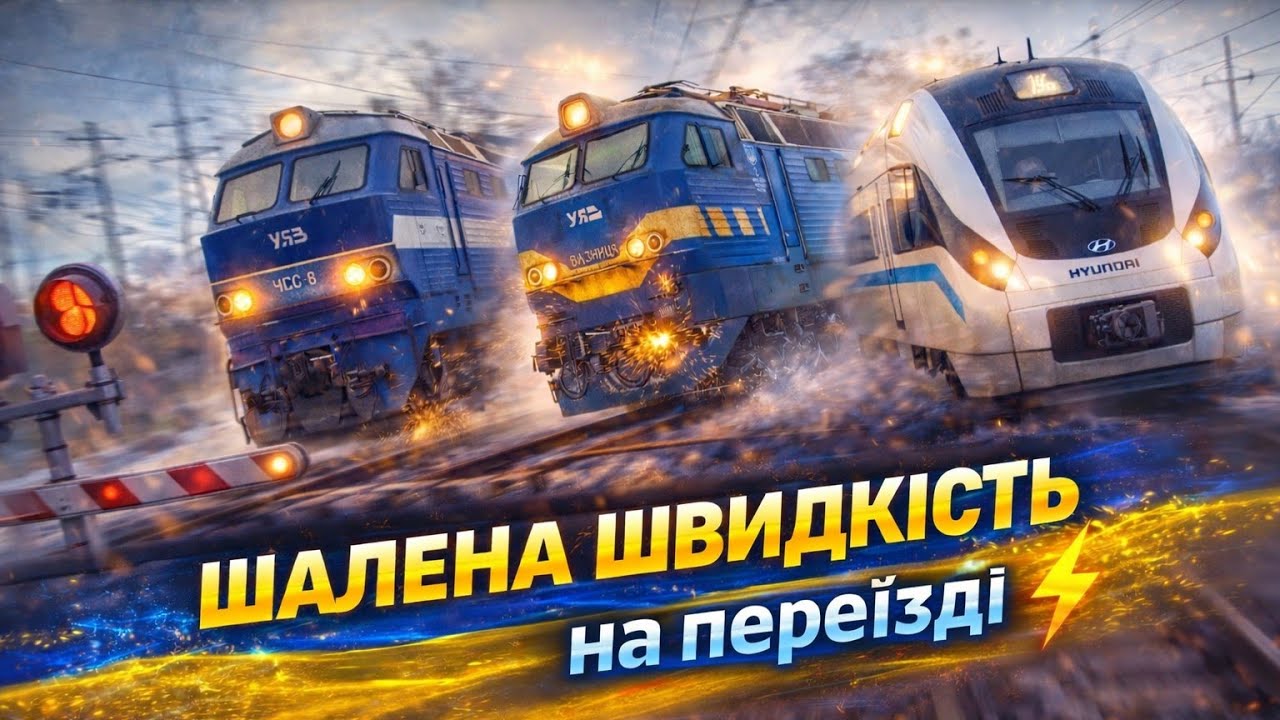 ШАЛЕНА ШВИДКІСТЬ НА ПЕРЕЇЗДІ⚡ Пасажирські гіганти в дії | INSANE Speed at the Railway Crossing ⚡