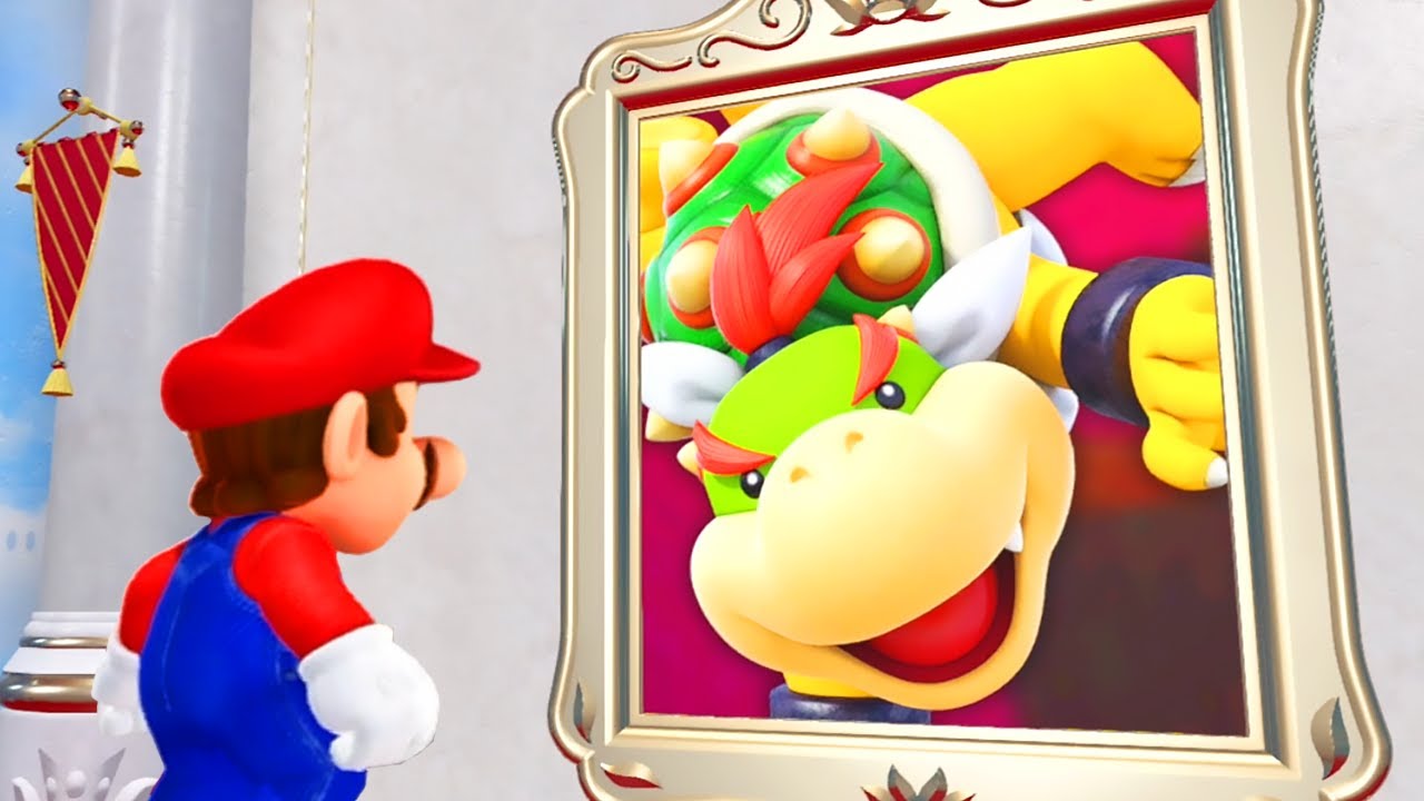 What happens when Mario enters the Bowser Jr. Painting in Super Mario Odyssey?