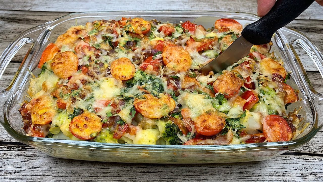 Я никогда не ела брокколи с цветной капустой так вкусно! Легкий рецепт выпечки!