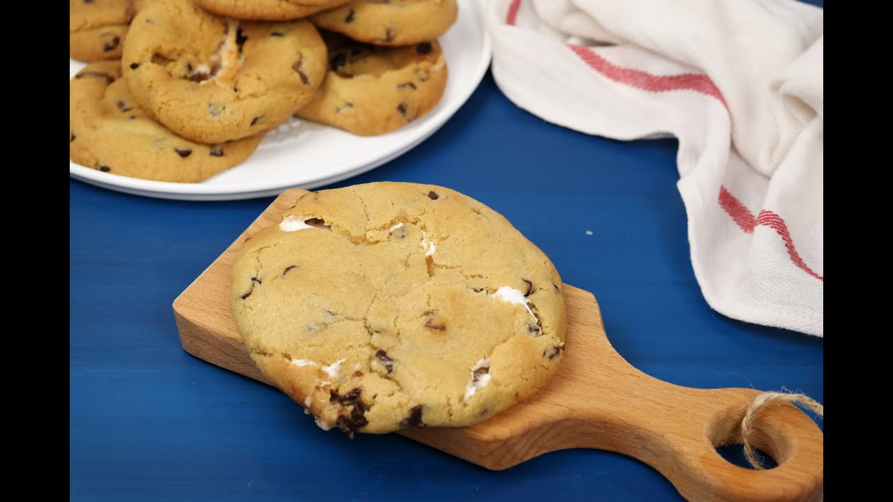 MARSHMALLOW DOLGULU ÇİKOLATALI KURABİYE TARİFİ I Marshmallow Cookies Recipe 🍪
