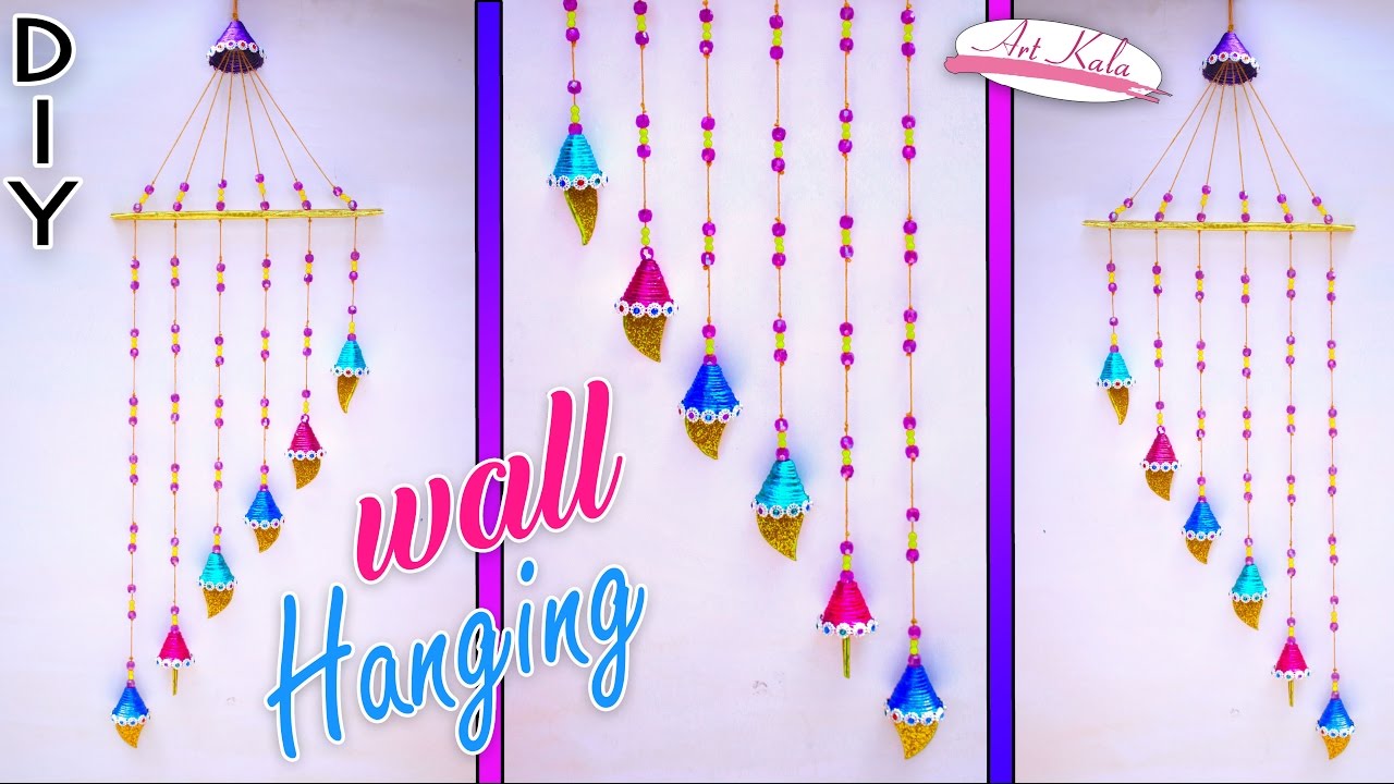 Newspaper wall hanging | Newspaper crafts | Wall Decor | Best out of waste | Artkala 152
