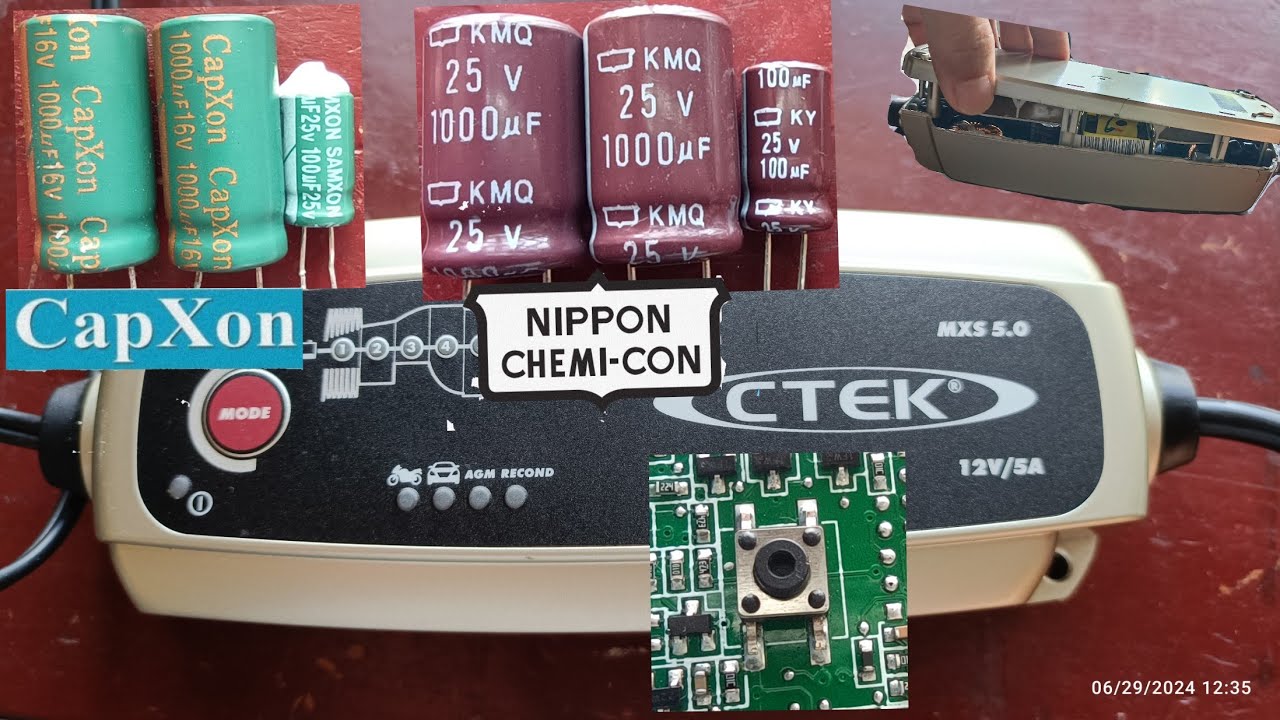 CTEK MXS 5.0 recap capacitors secondary
