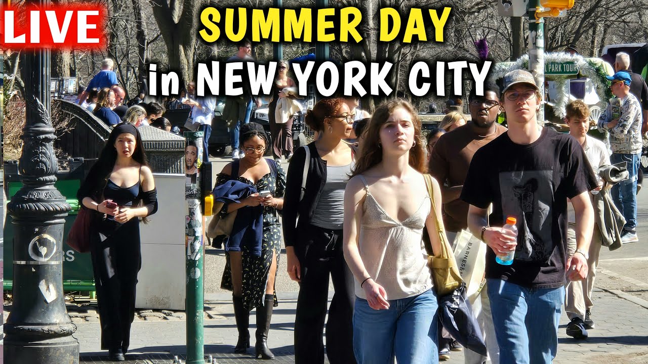 ☀️ LIVE Summer Day in New York City Right Now 🌞 It's 75F (24C) in NYC Livestream IRL (Mar 10, 2026)
