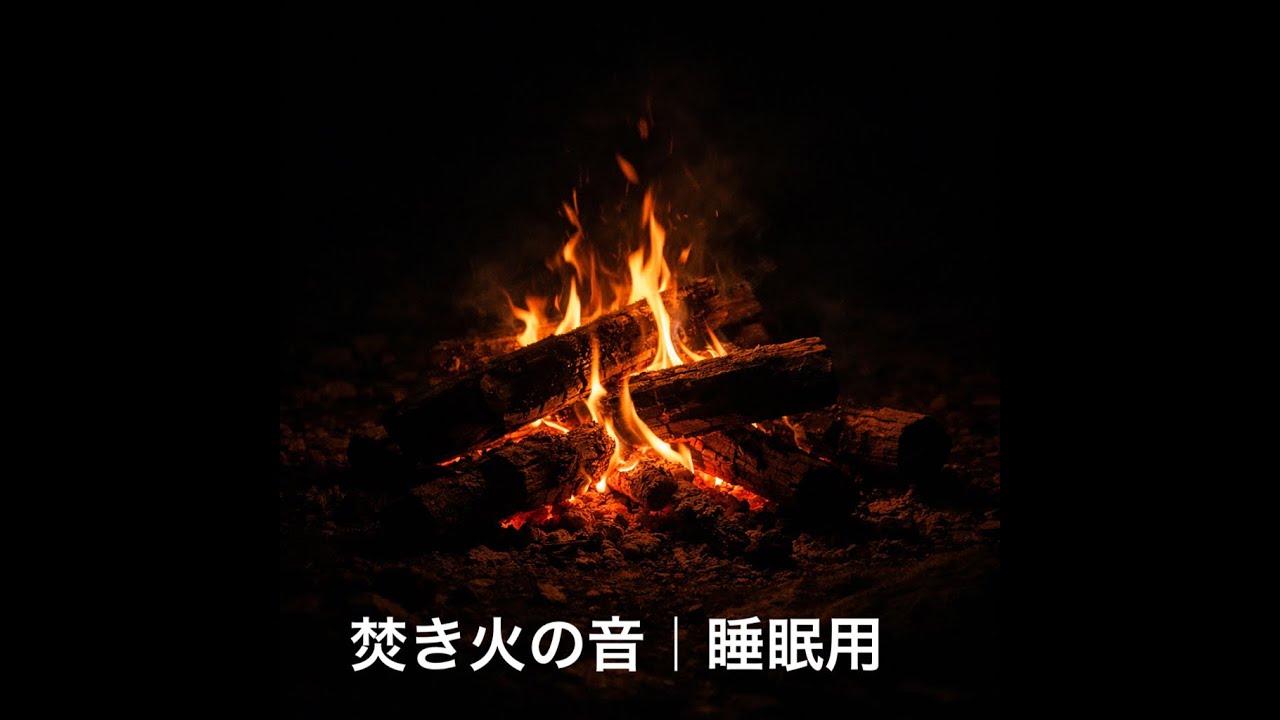 焚き火の音｜静かな夜の睡眠用・長時間（1時間）