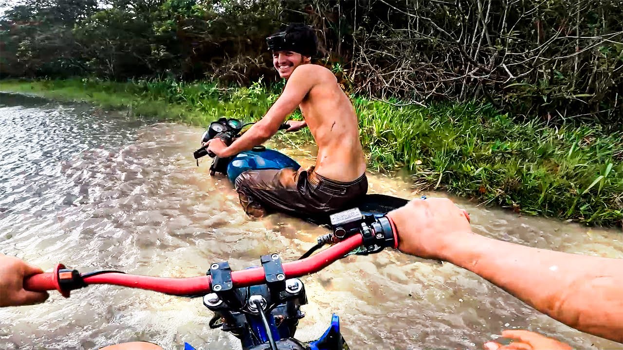 ENTRAMOS DENTRO DO RIO COM AS MOTOS