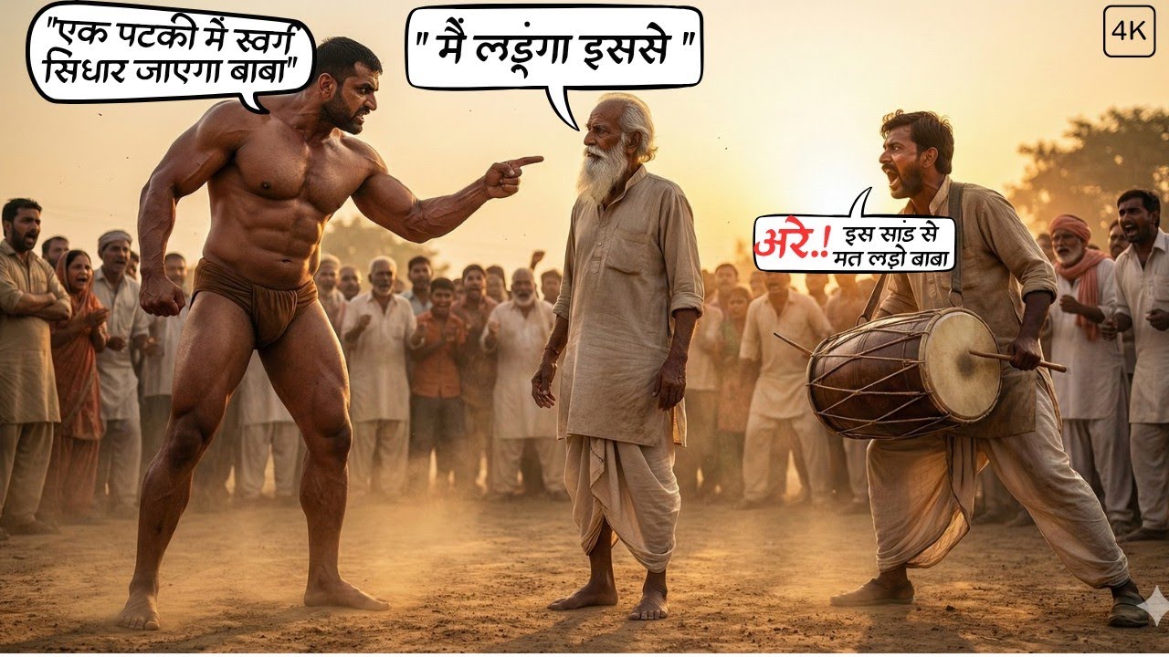 बाबा को कमजोर समझ रहा था पहलवान ... लेकिन सच ने सब को चौंका दिया😱 | 10 लाख रुपए का इनाम जीता।