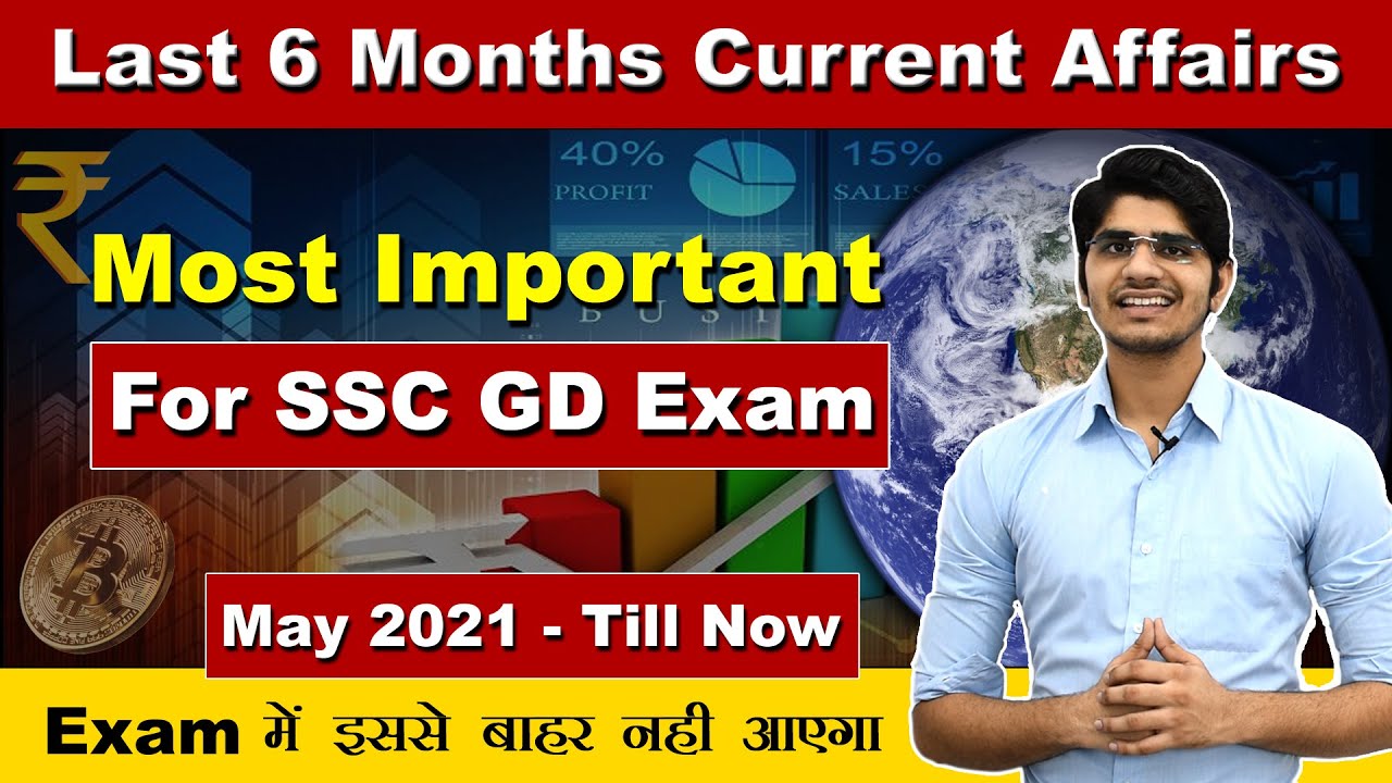 Last 6 Months Current Affairs | Important for SSC GD Exam 2021 | May 2021- Till Now