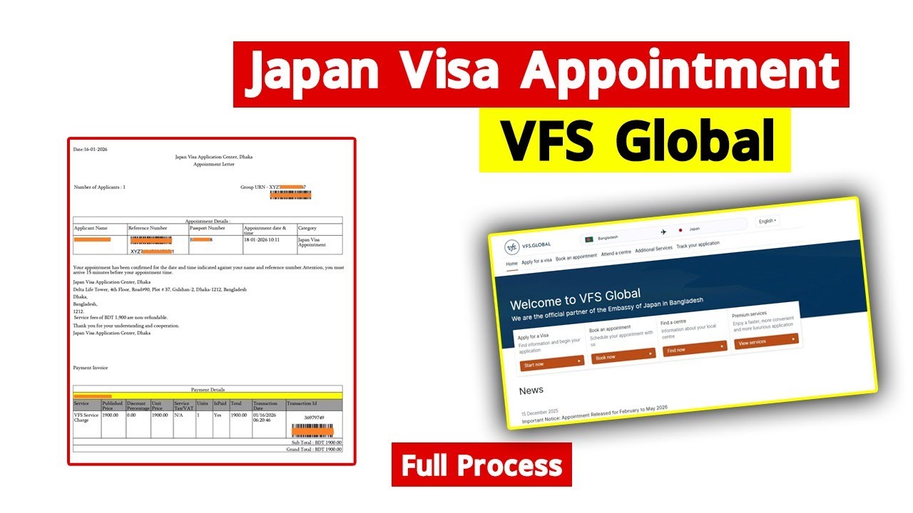 How to Book Japan Visa Appointment from VFS Global | Japan Visa Appointment Booking Rules