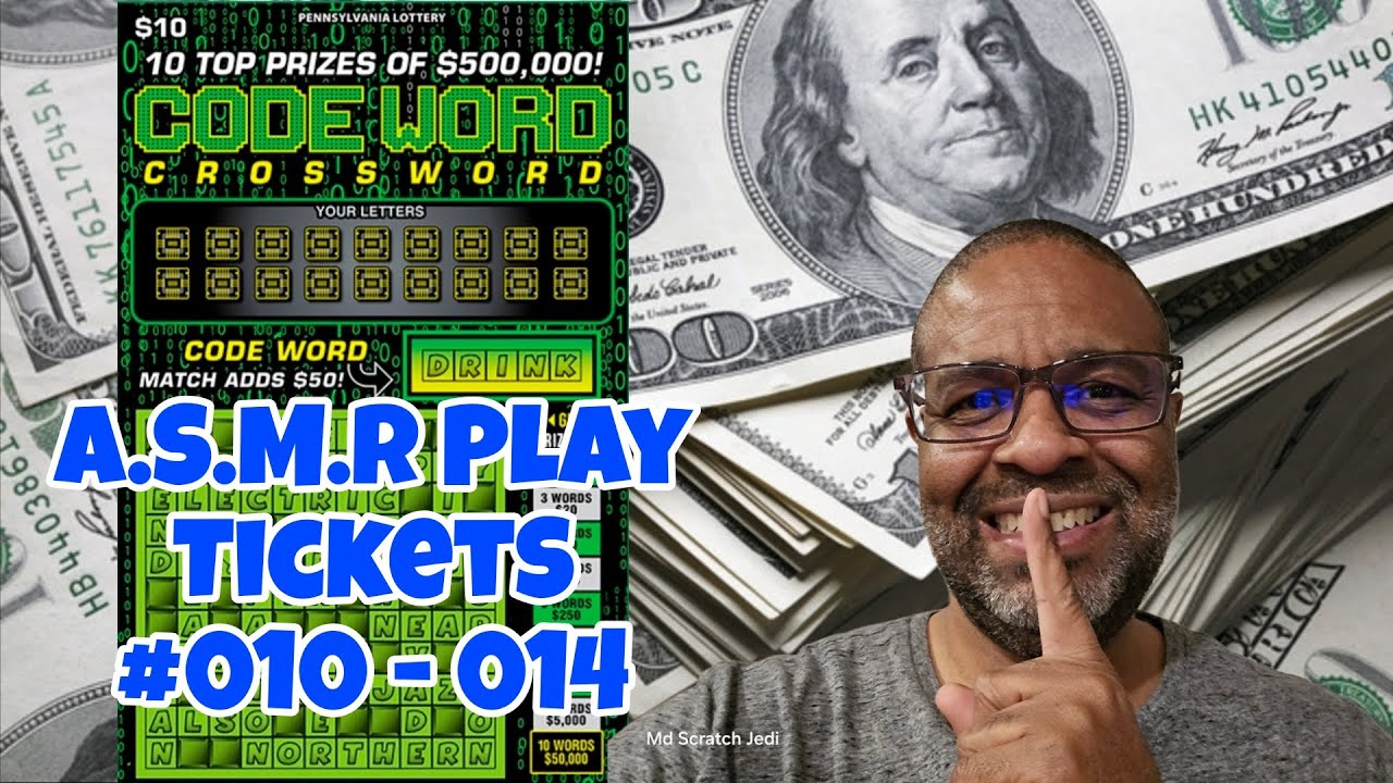 A.S.M.R. PLAY | Codeword Crossword | PA LOTTERY SCRATCH OFF TICKETS #asmr  #asmrsounds #010 - 014