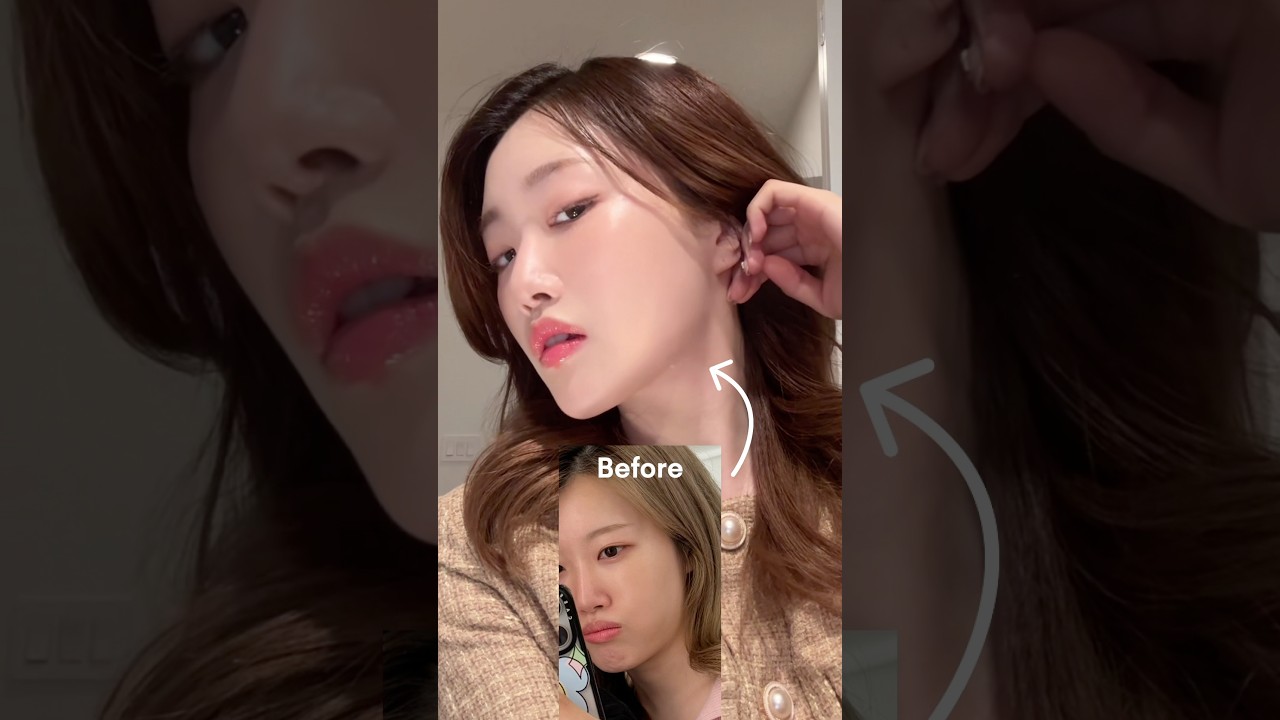 How Korean celebrities refine their face shape without surgery🤫 #shorts