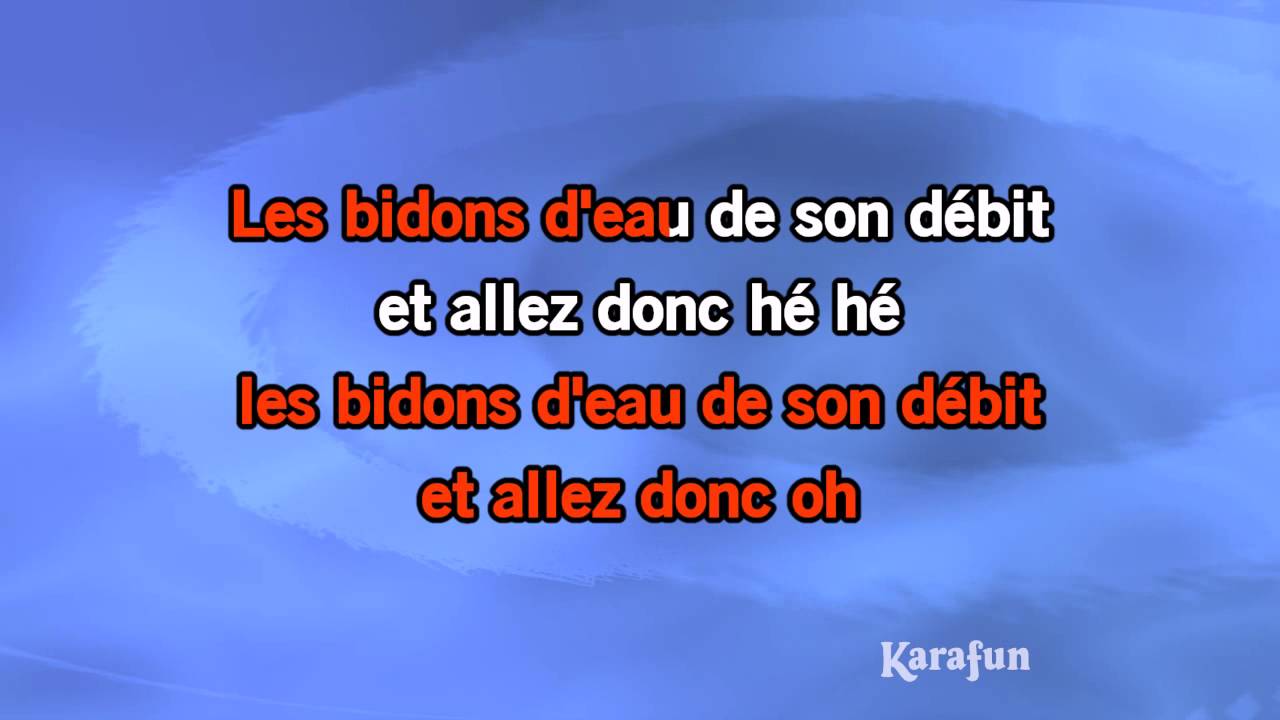 Karaoké Débit de l'eau, débit de lait - Charles Trenet *