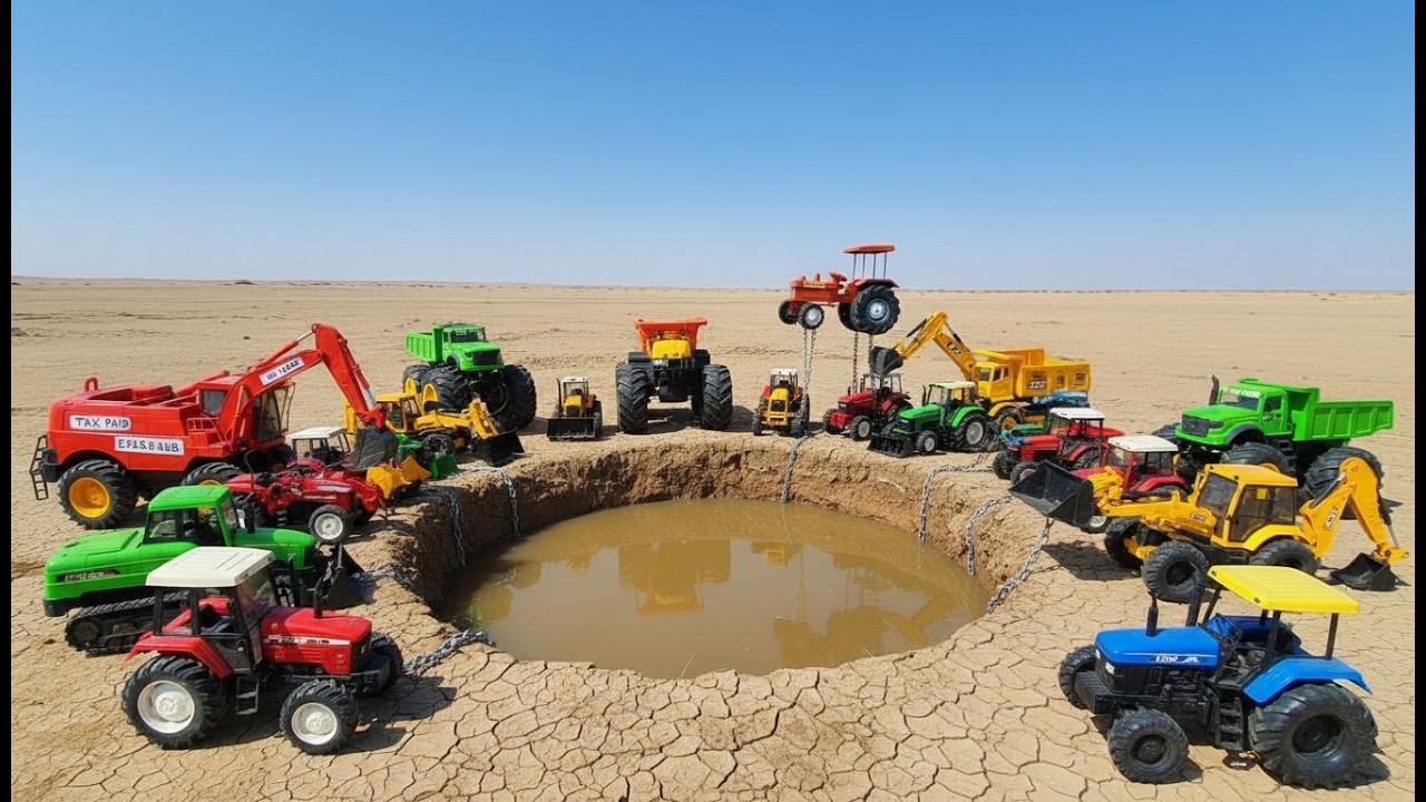 Cartoon Video | Volvo Dumper Accident Pulling JCB 3dx John Deere Sonalika Kubota HMT Tractor ? CSToy