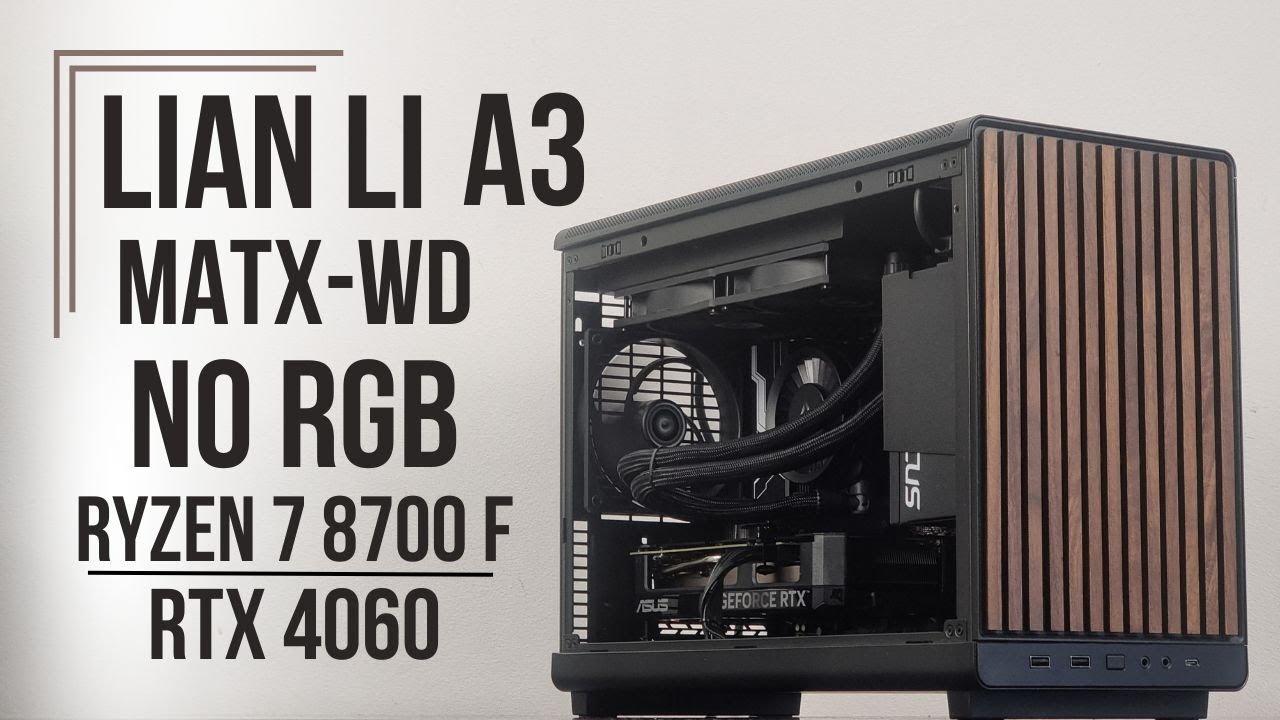 Lian Li A3-mATX-WD | Blackout Micro ATX Gaming Build | NO RGB | AMD Ryzen 7 8700F & RTX 4060 OC