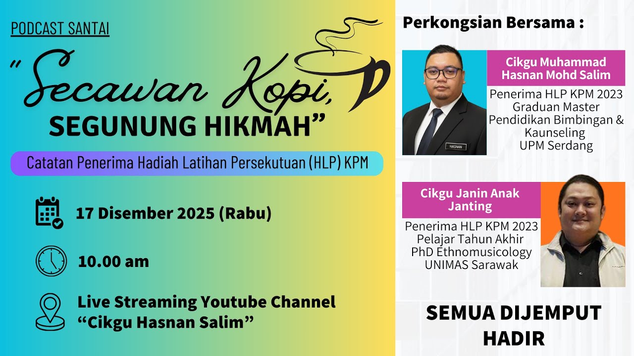 PODCAST SANTAI "SECAWAN KOPI, SEGUNUNG HIKMAH : Catatan Penerima HLP KPM"
