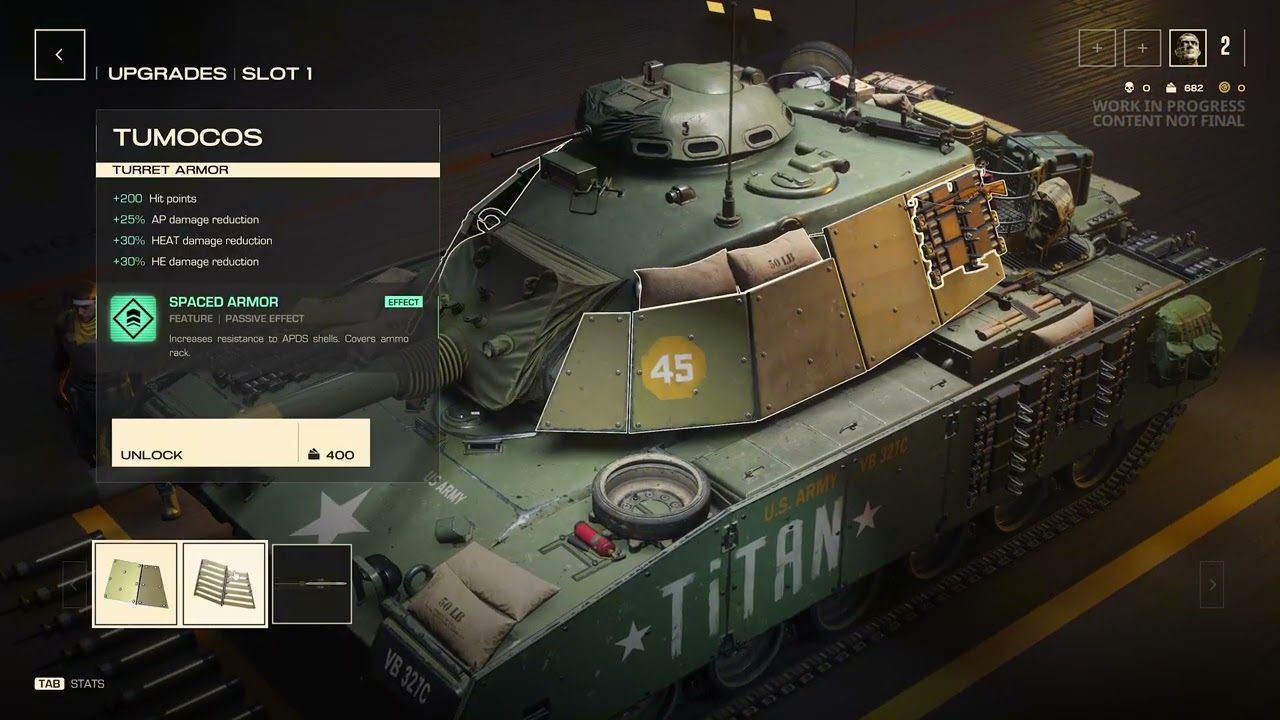 Project CW – hangar, all tanks and their skills/agents, customization, settings, UX/UI