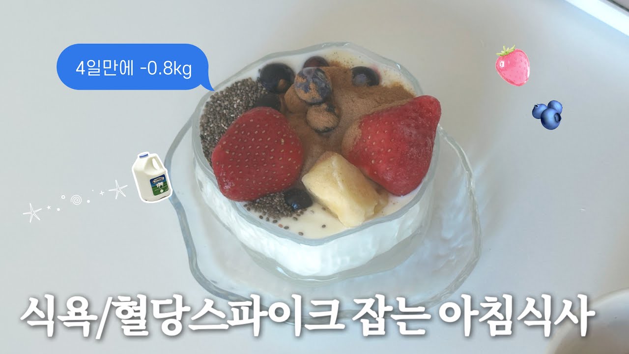 diet vlog 4 식욕 혈당스파이크 잡는 아침식사 중요성 🍳