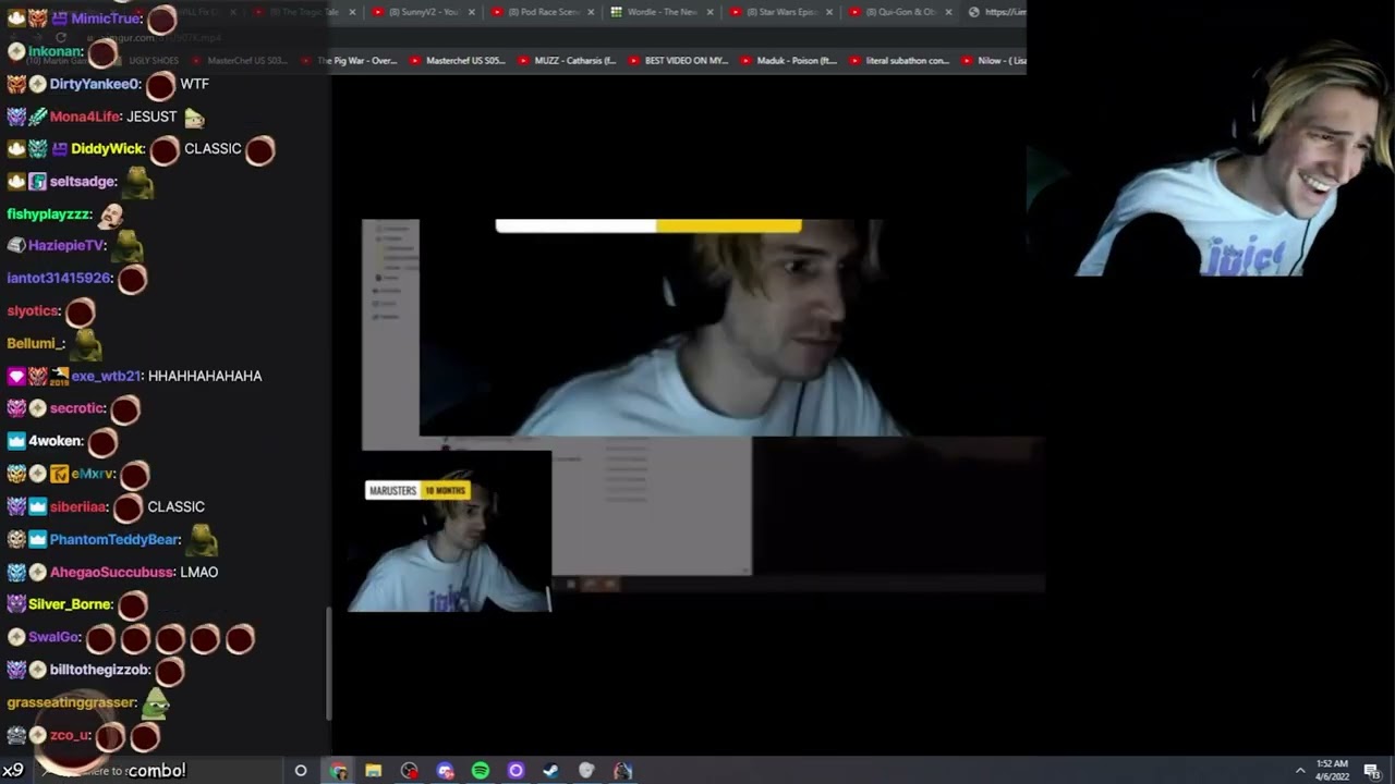 xQc cant stop laughing reacts his Computer Breaks Down on Livestream (DJ Akademiks Edited)