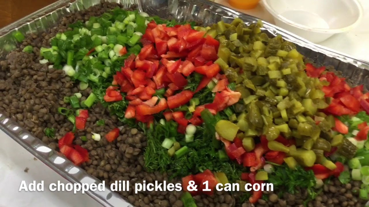 Turkish Green Lentil Salad - Yesil Mercimek Salatasi