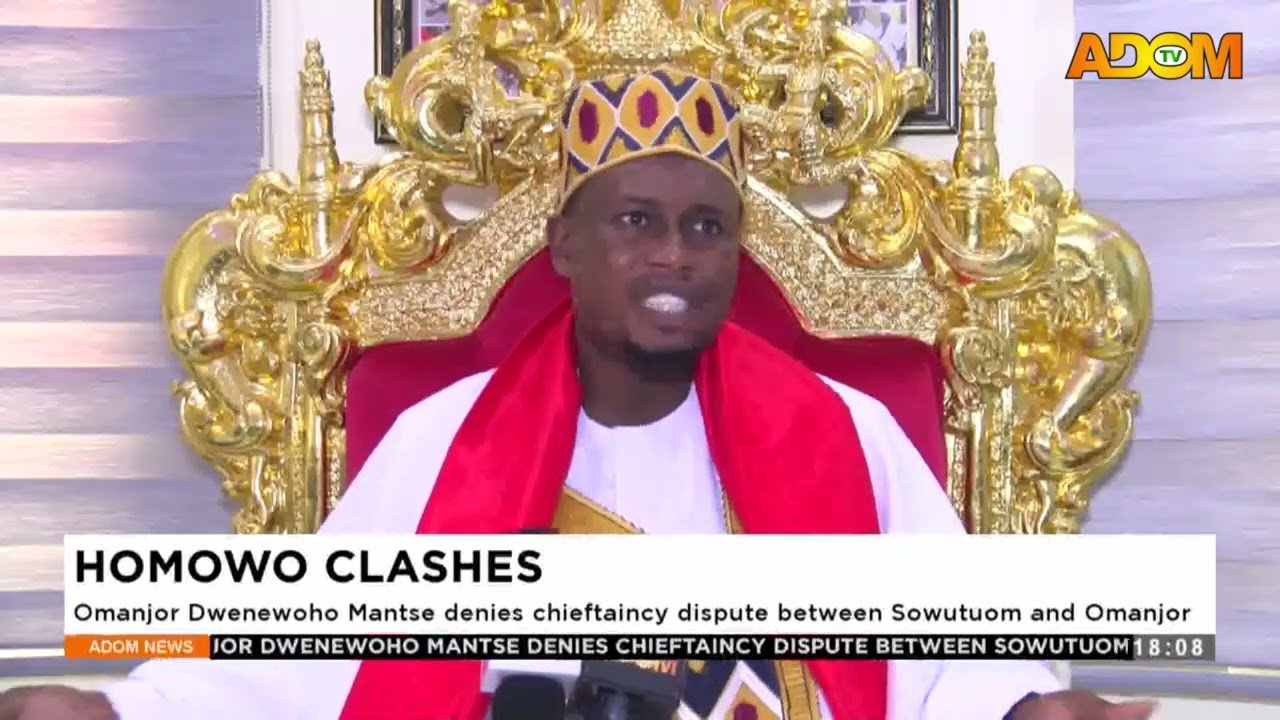HOMOWO CLASHES: Omanjor Dwenewoho Mantse denies chieftancy dispute between Sowutuom and Omanjor
