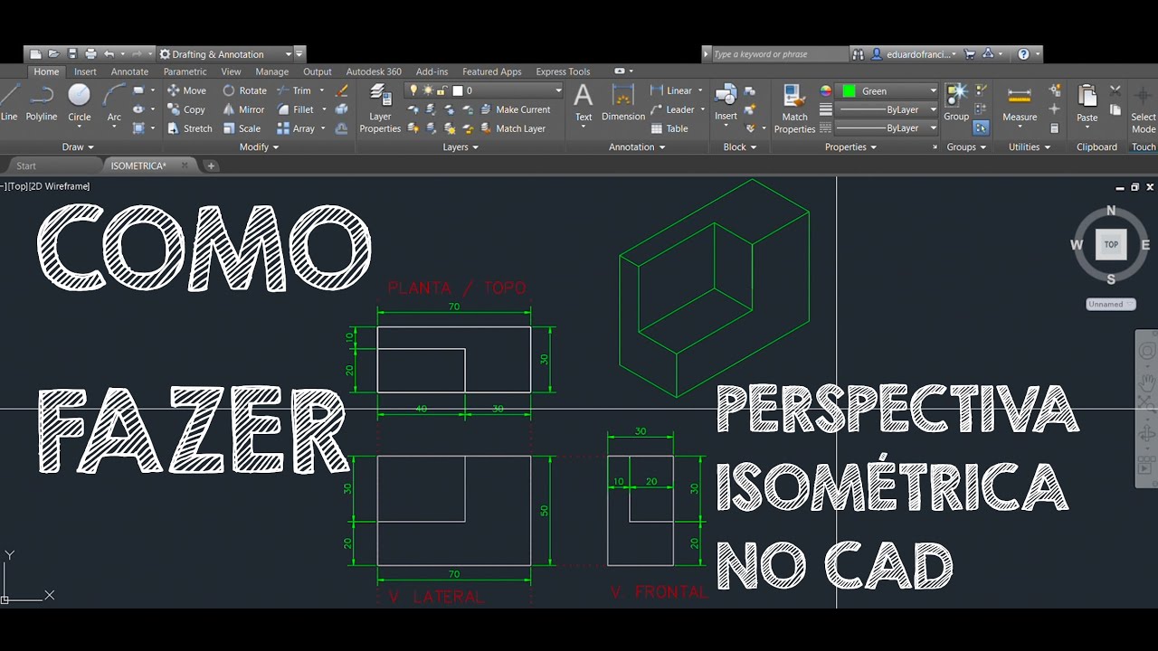 COMO FAZER PERSPECTIVA ISOMÉTRICA NO AUTOCAD
