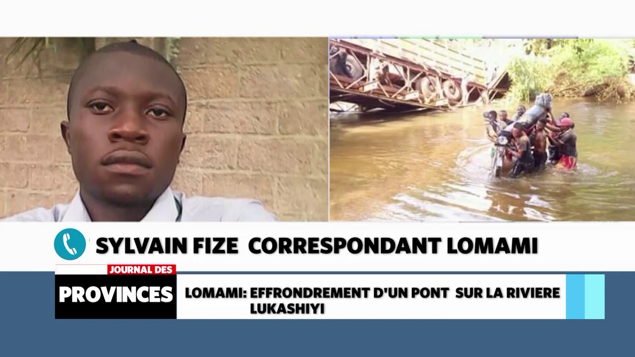 Lomami, effondrement d’un pont sur la rivière LukashiyLukashiy