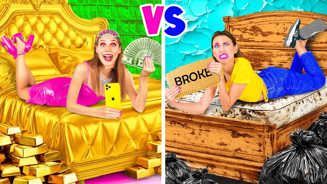 Богатые студенты vs Бедные студенты | Удивительные Креативные Трюки Fun Teen