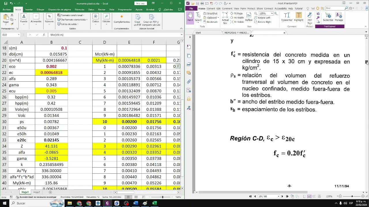 Punto ultimo diagrama momento curvatura