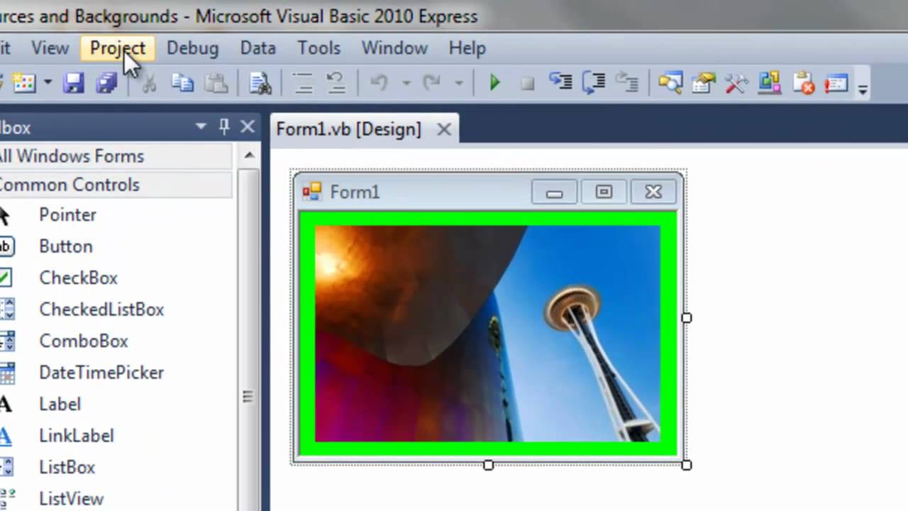 Adding Background Images Using VB.NET Resources