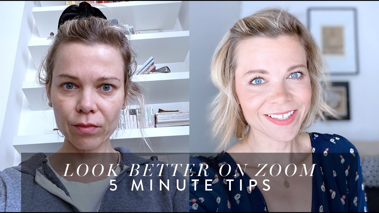 Look good for Zoom / Skype meetings with a 5 minute makeup tutorial & advice on lighting
