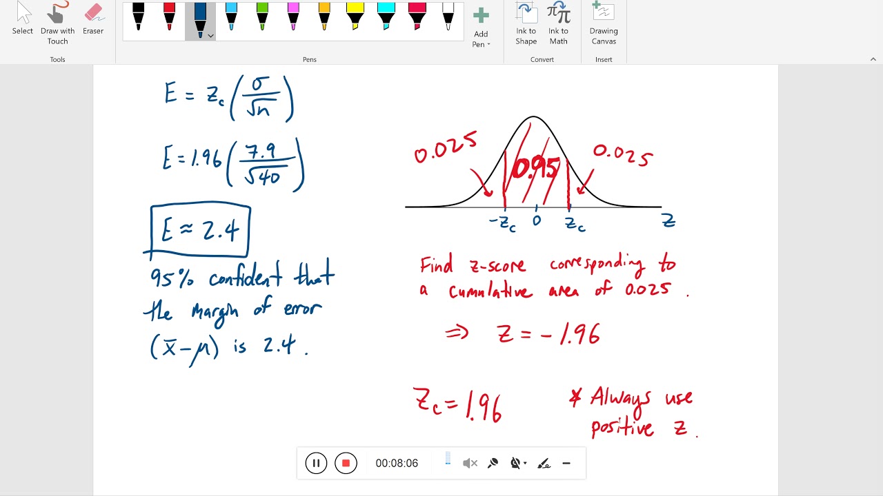 Chapter 6.1 - Confidence Intervals for the Mean (σ known)