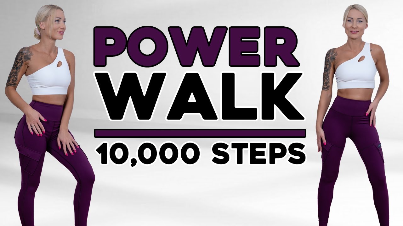 4 Mile Power Walk | At Home Workouts  | 10000 Steps | Walk at Home Knee Friendly