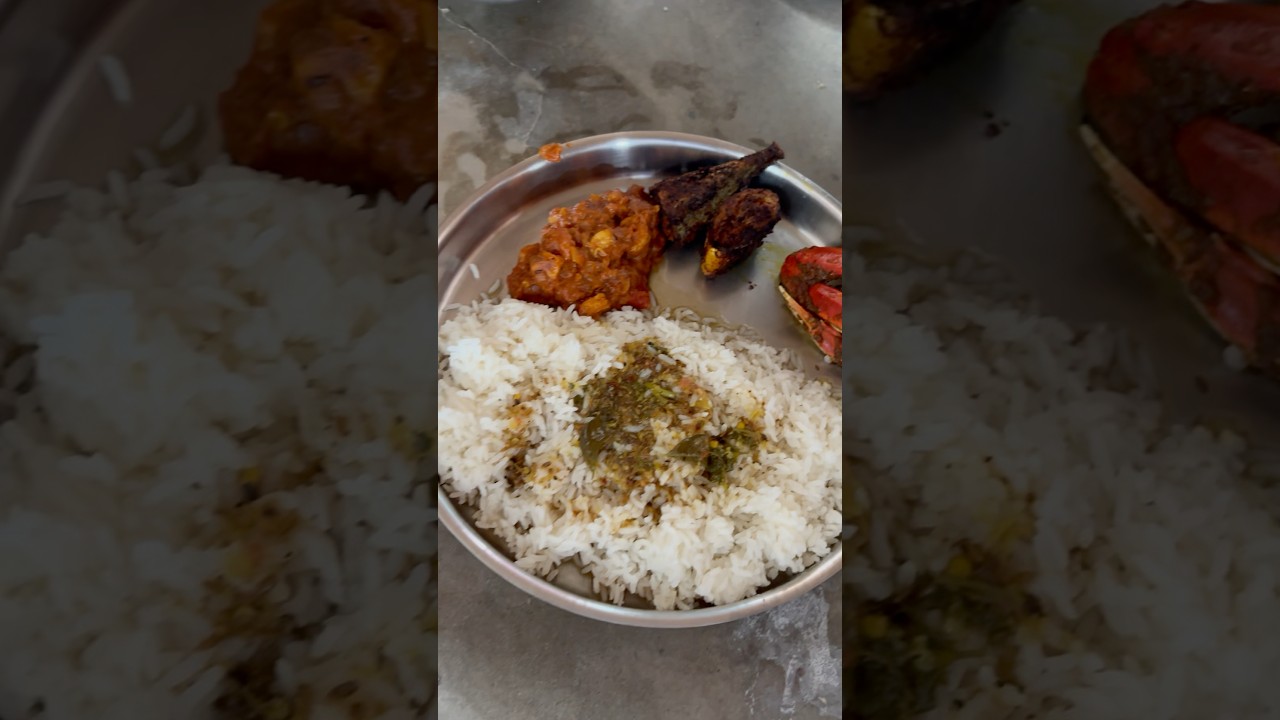 Lunch at Velankanni #shorts Fish Fry  | Prawns Thokku | Crab Fry #prawnsfry #fishpulusu #velankanni