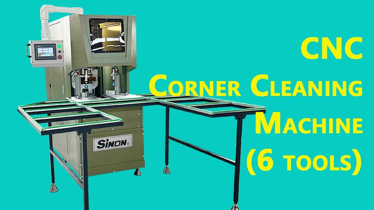 CNC UPVC Profile Corner Cleaning Machine (6 tools) for pvc windows and doors 2-axis corner cleaner