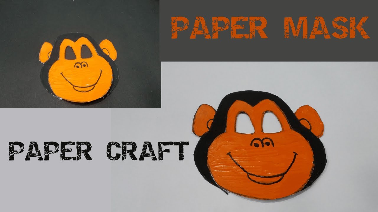 How to make Paper craft Monkey Mask ! EASY CRAFT