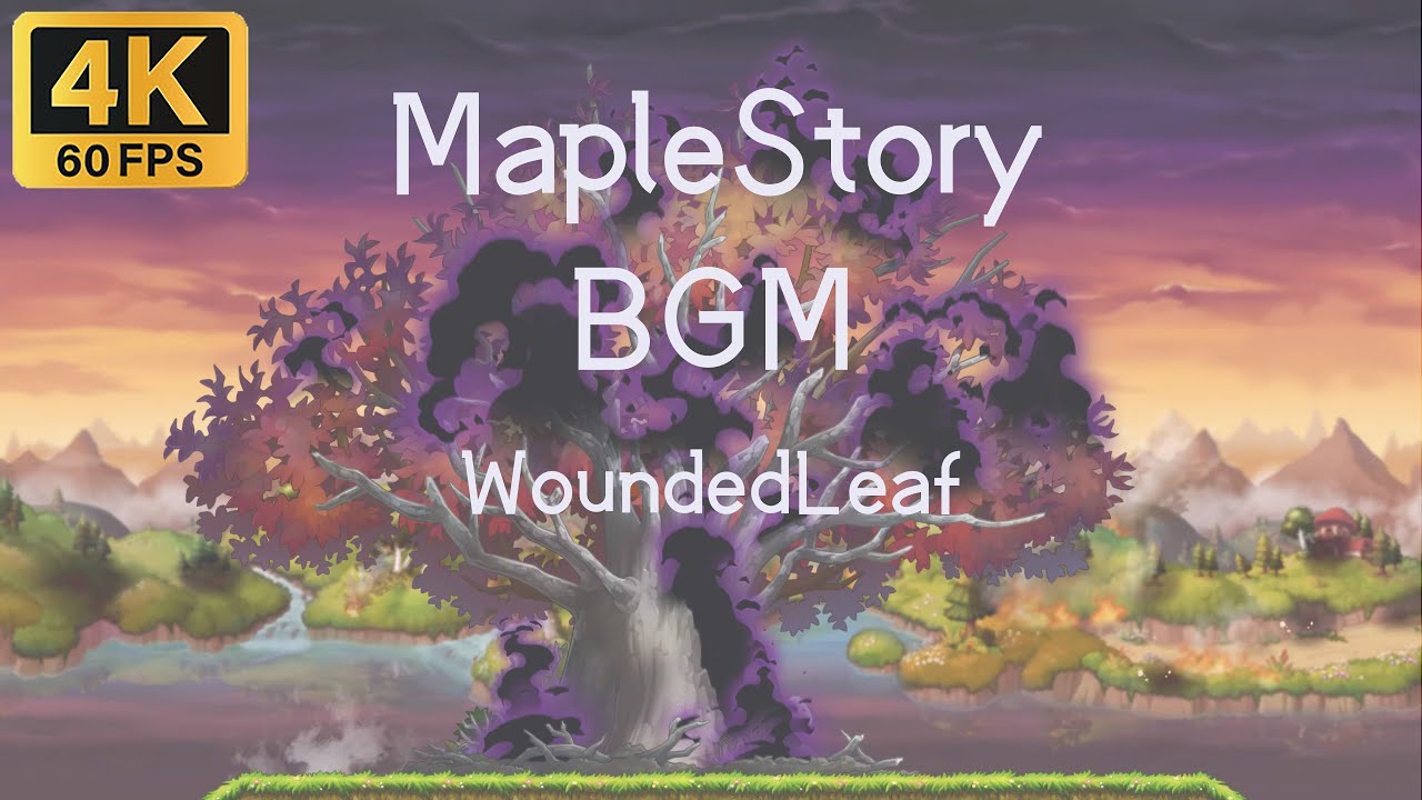 🍁4K60FPS MapleStory 新楓之谷 2-Hours Seamless Version BGM WoundedLeaf for studying relaxing memory Enjoy