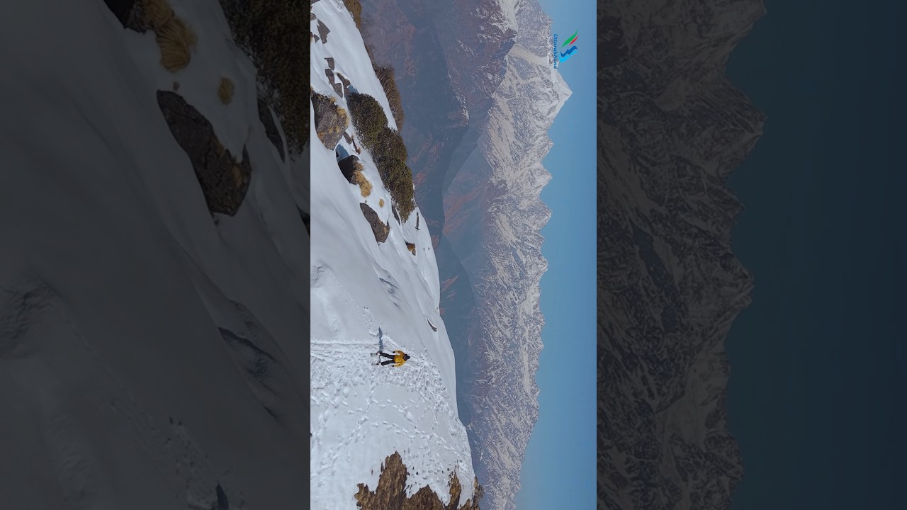 At Khaliya Top, Pithoragarh- Snow Skiing Course by Uttarakhand Tourism Board!