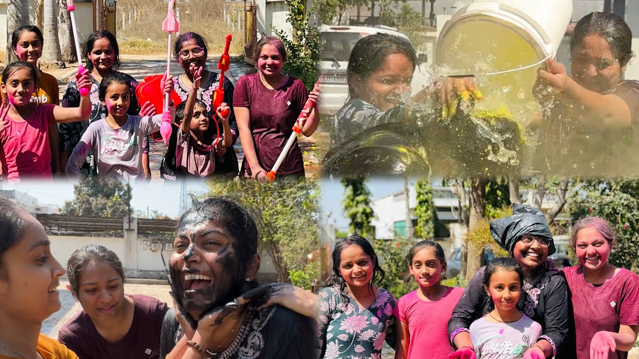 Full Dhuleti vibe💫| કાળી મેષથી એક બીજાને રંગ્યા | #dhuleti #griyapatelvlogs #dailyvlogs 