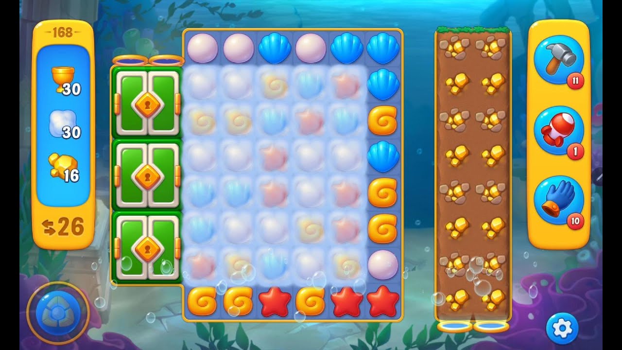 🧵 FishDom Level 168 &ndash; Net Cutter Combo Lab! ✂️ #fishdom #unboxed2play #gameplay
