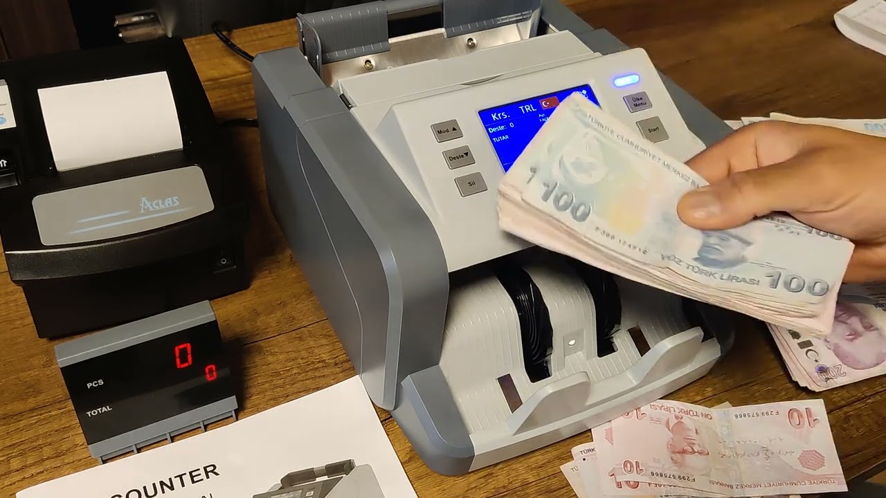 Bill Counter HL-P80 Tek Cıslı Karışık Para Sayma Makinesi 6 Para Birimi TL,USD, EURO,GBP, CHF, RUB 