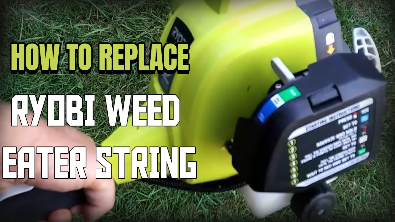 Как заменить тетиву Ryobi Weed Eater | Модель Full Crank 2 Cycle | Техника быстрой перезарядки