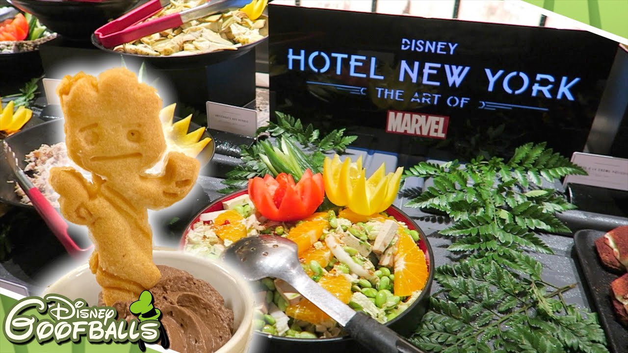 Buffet Downtown Restaurant Disney's Hotel New York The Art of Marvel - Disneyland Paris ✨