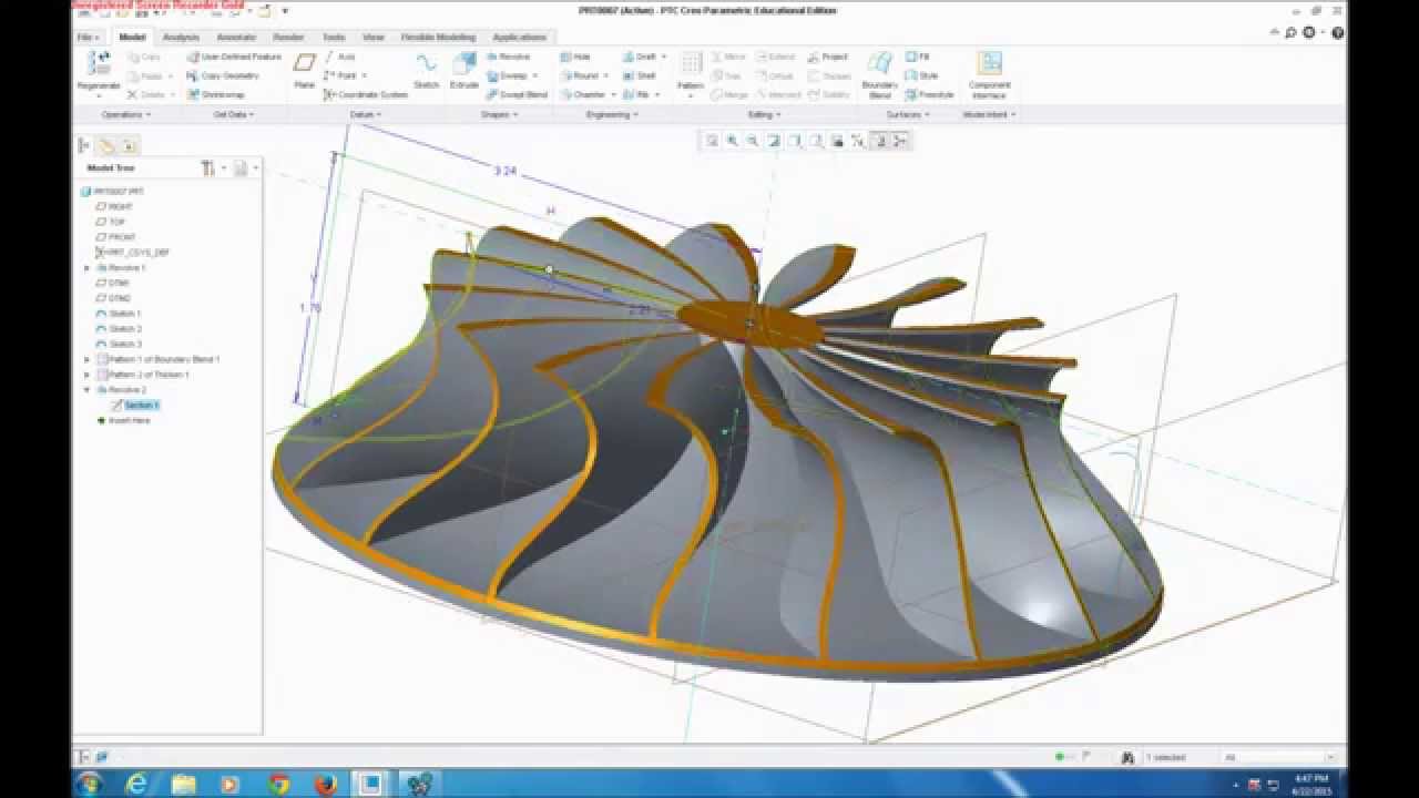Creo Impeller Modeling