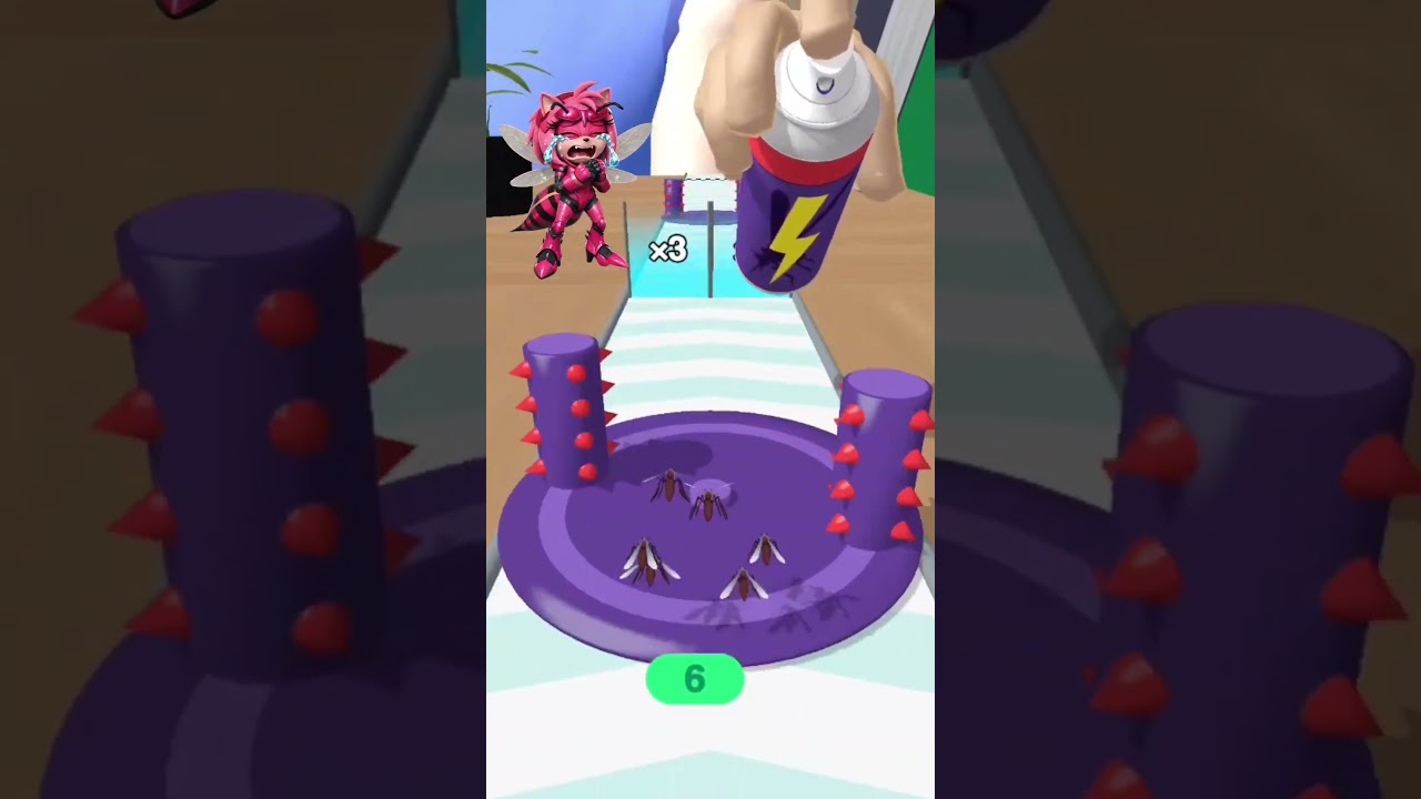 SUPER MOSQUITO AMY ROSE V'S MOSQUITO POWERFUL MOSQUITO KILLER SPRAY! 😲 #gaming #shorts #shortsfeed