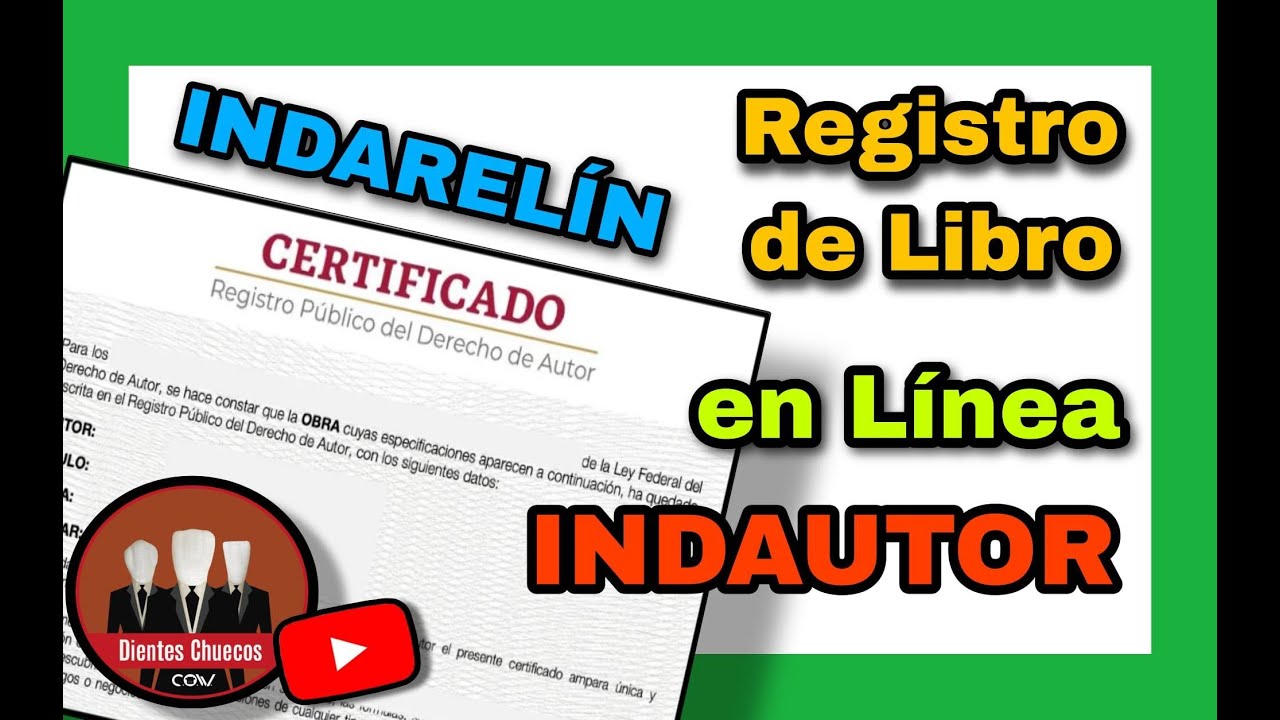 Registro de libro en línea INDAUTOR 📚 INDARELÍN 📜 PASO A PASO