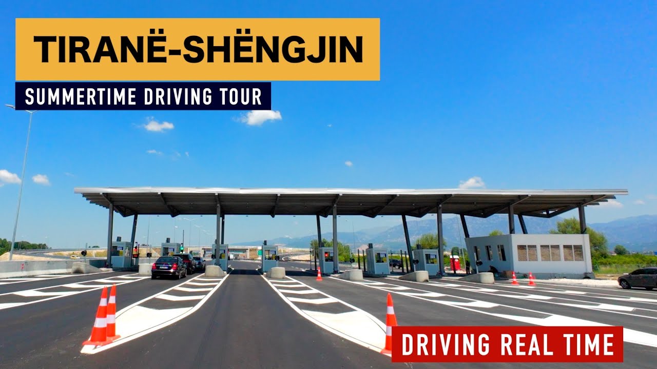 TIRANE - SHENGJIN 🚘 DRIVING REAL TIME FROM TIRANA TO SHENGJIN, LEZHE ALBANIA [4K]