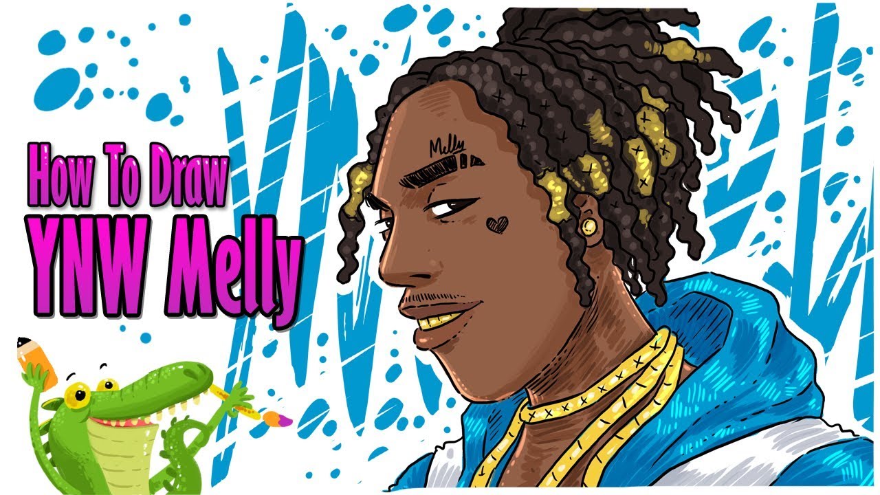 How To Draw YNW Melly step by step tutorial
