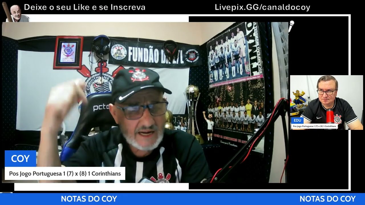 QUE SUFOCO! POS JOGO PORTUGUESA 1 (7) X (8) 1 CORINTHIANS, TIMÃO VENCE NOS PENALTIS GRAÇAS AO HUGO.