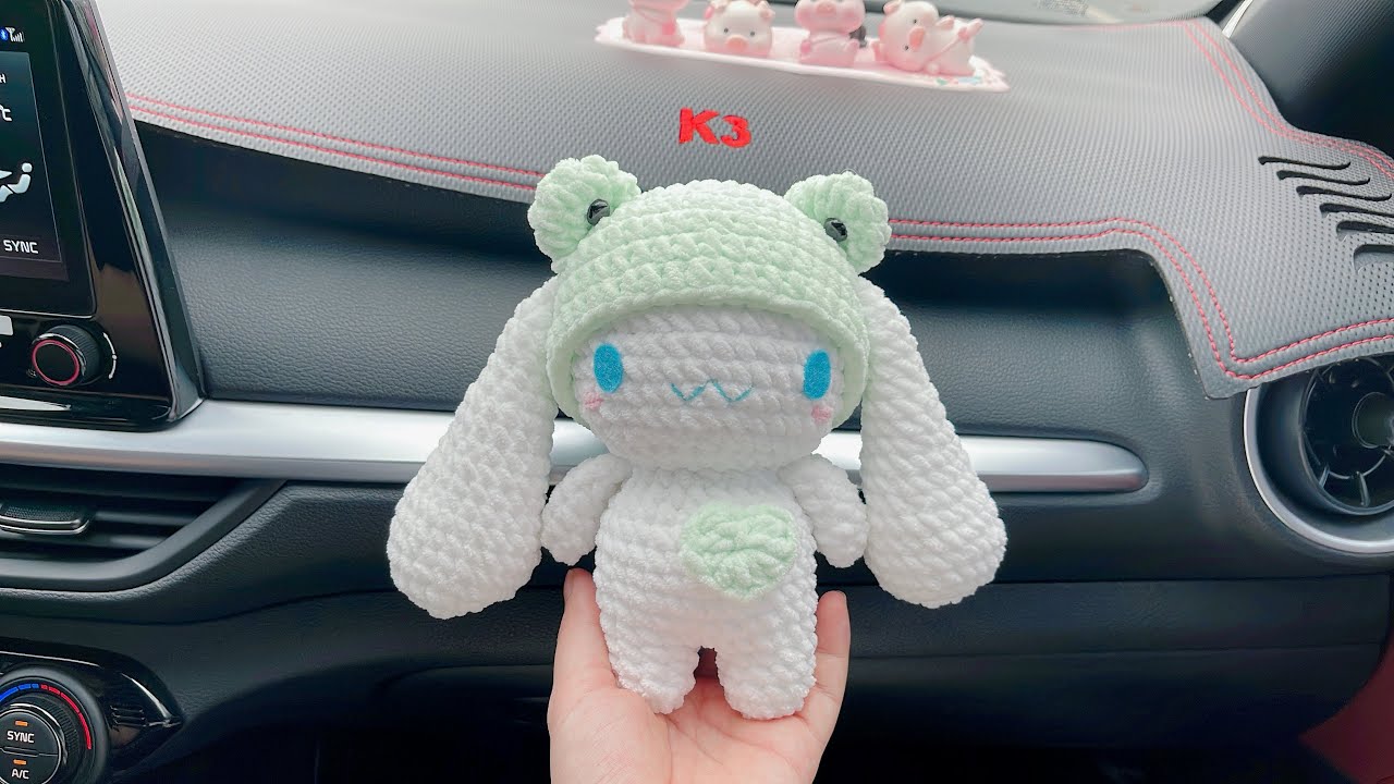 Hướng dẫn móc thỏ đội mũ ếch - Phần 2 mũ ếch/ crochet bunny