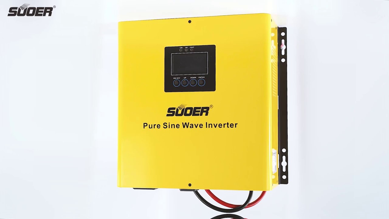 Suoer Low Frequency 12v 24v Pure Sine Wave 1000w Hybrid Solar Inverter PL-1KA